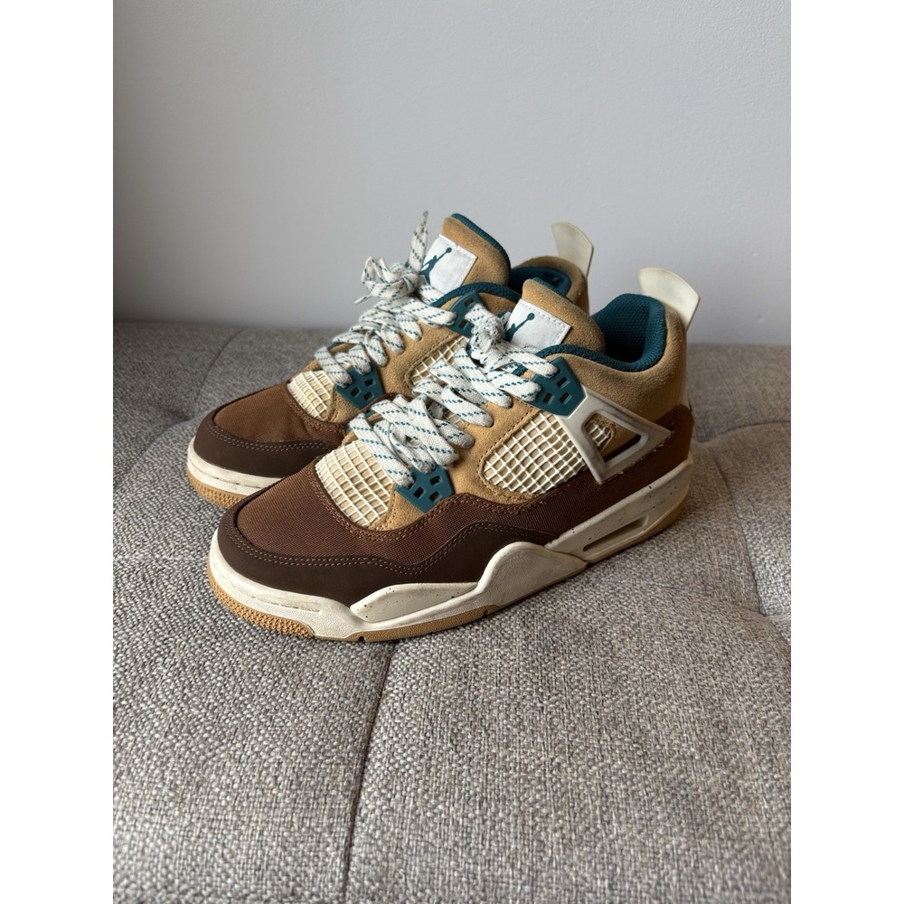 Nike Air Jordan 4 Retro GS "Cacao Wow" Brown Teal FB2214-200‎ Youth Size 5,5Y